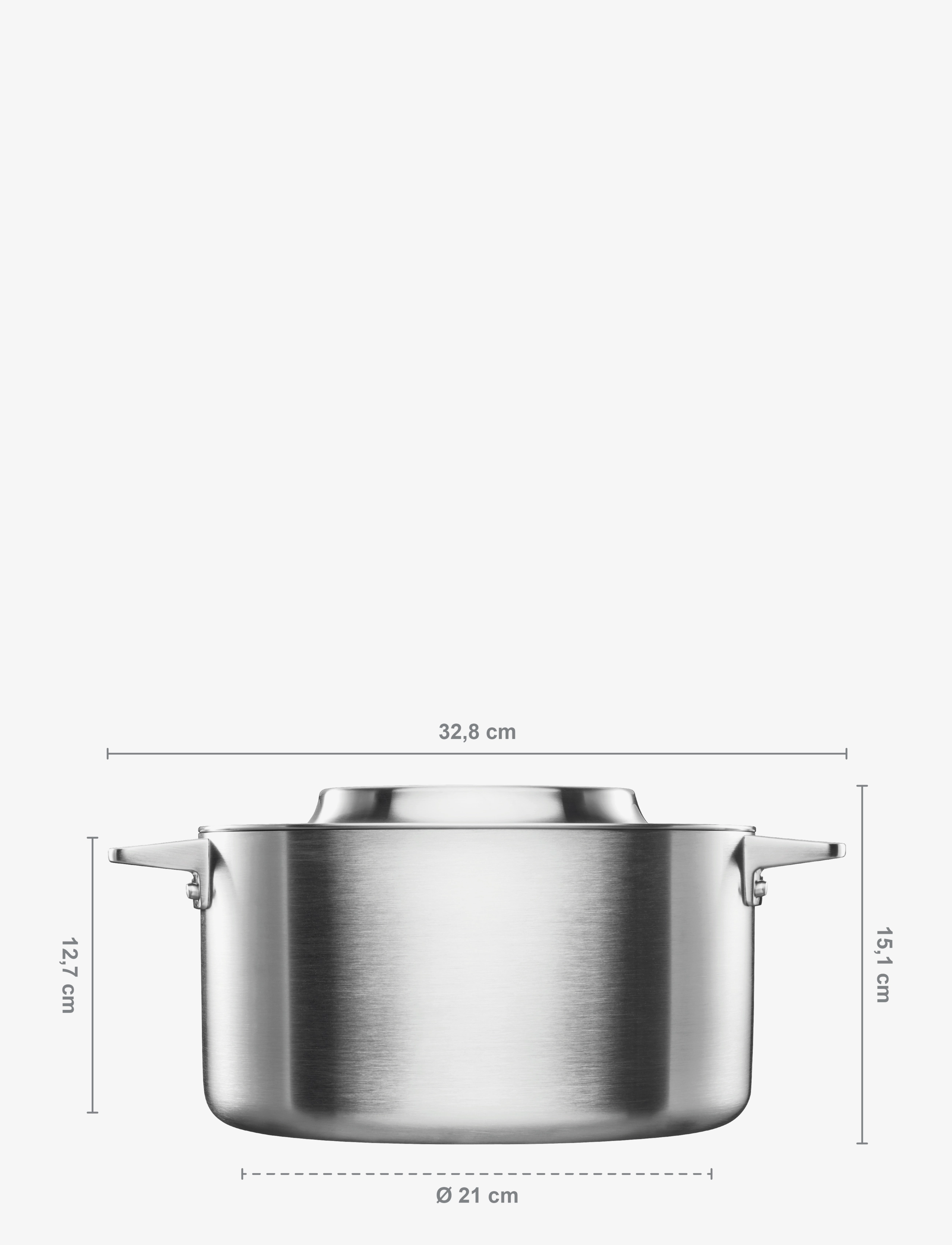 Fiskars - Norden Steel Casserole 5L Uncoated - stainless steel - 1