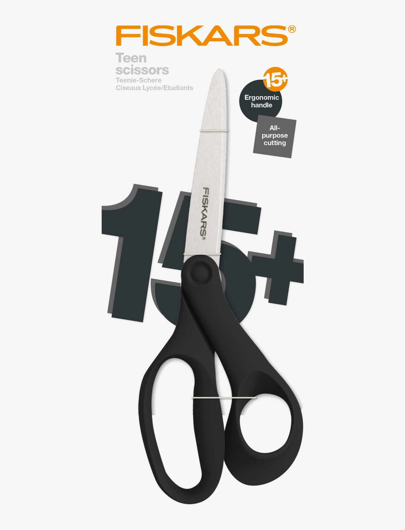 Fiskars - GRAD Teen Scissors 20cm  6/36 16L - black - 5