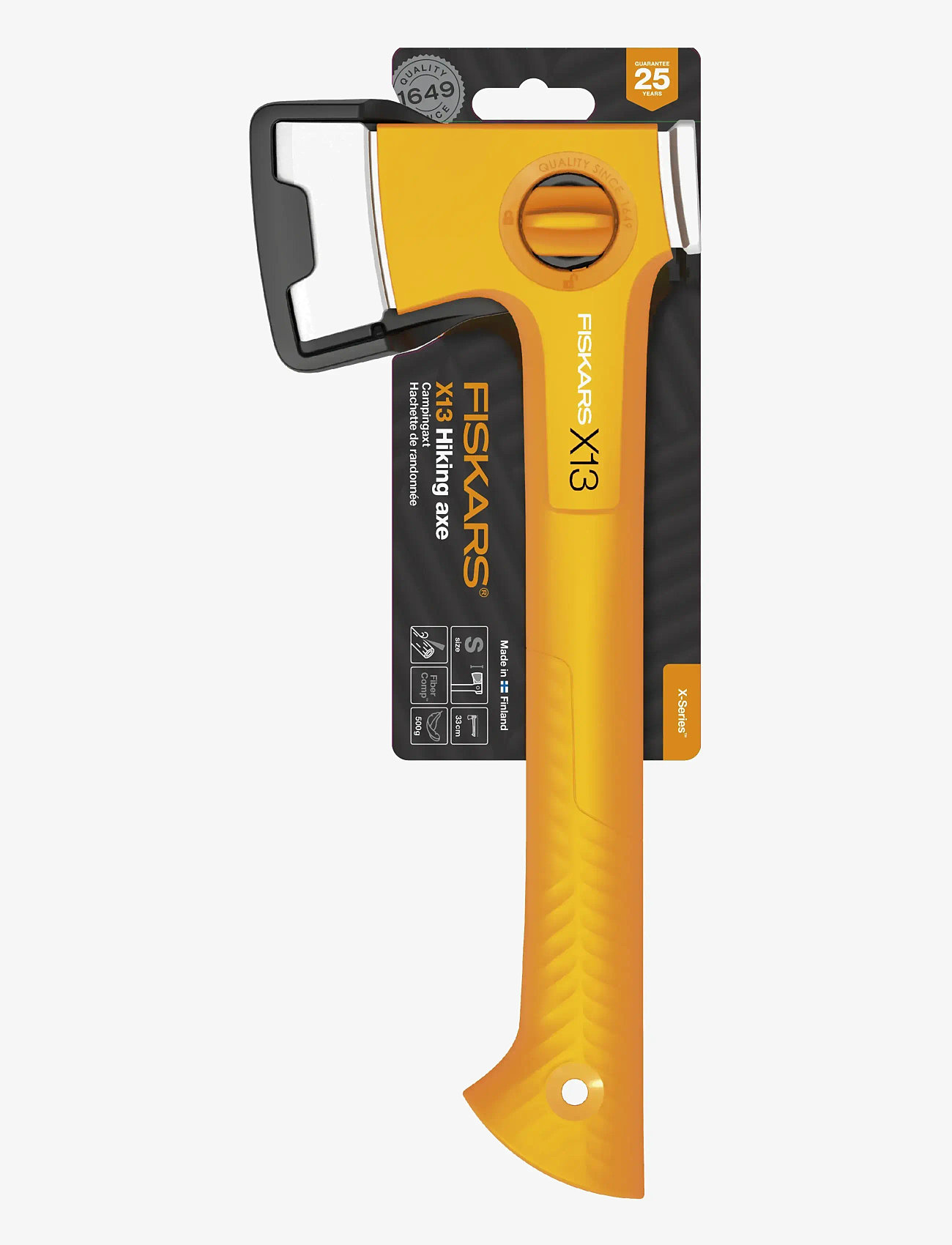Fiskars - X-series X13 Ultra light hiking axe - garden tools - orange - 0