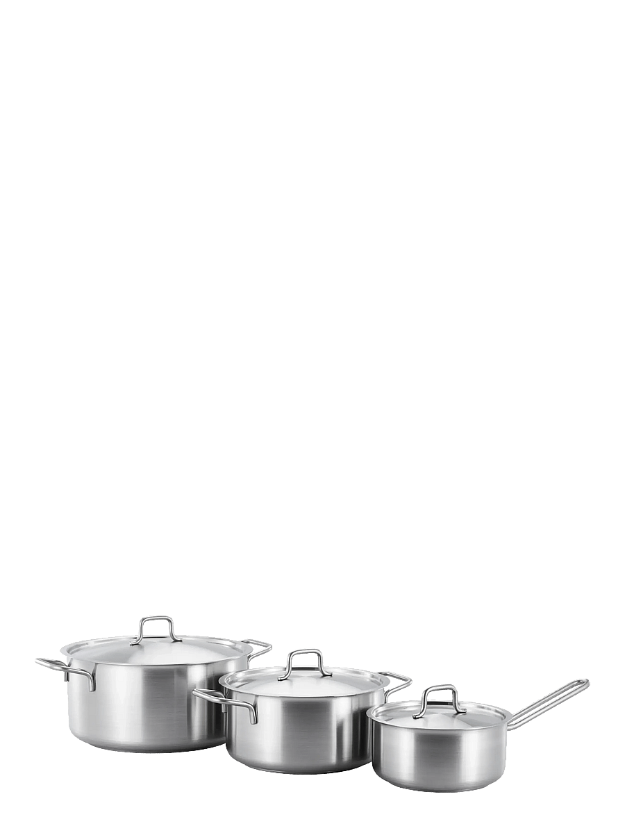 Fiskars - MC Casserole Set w/Steel Lids 3pc - kastrulikomplektid - silver - 0