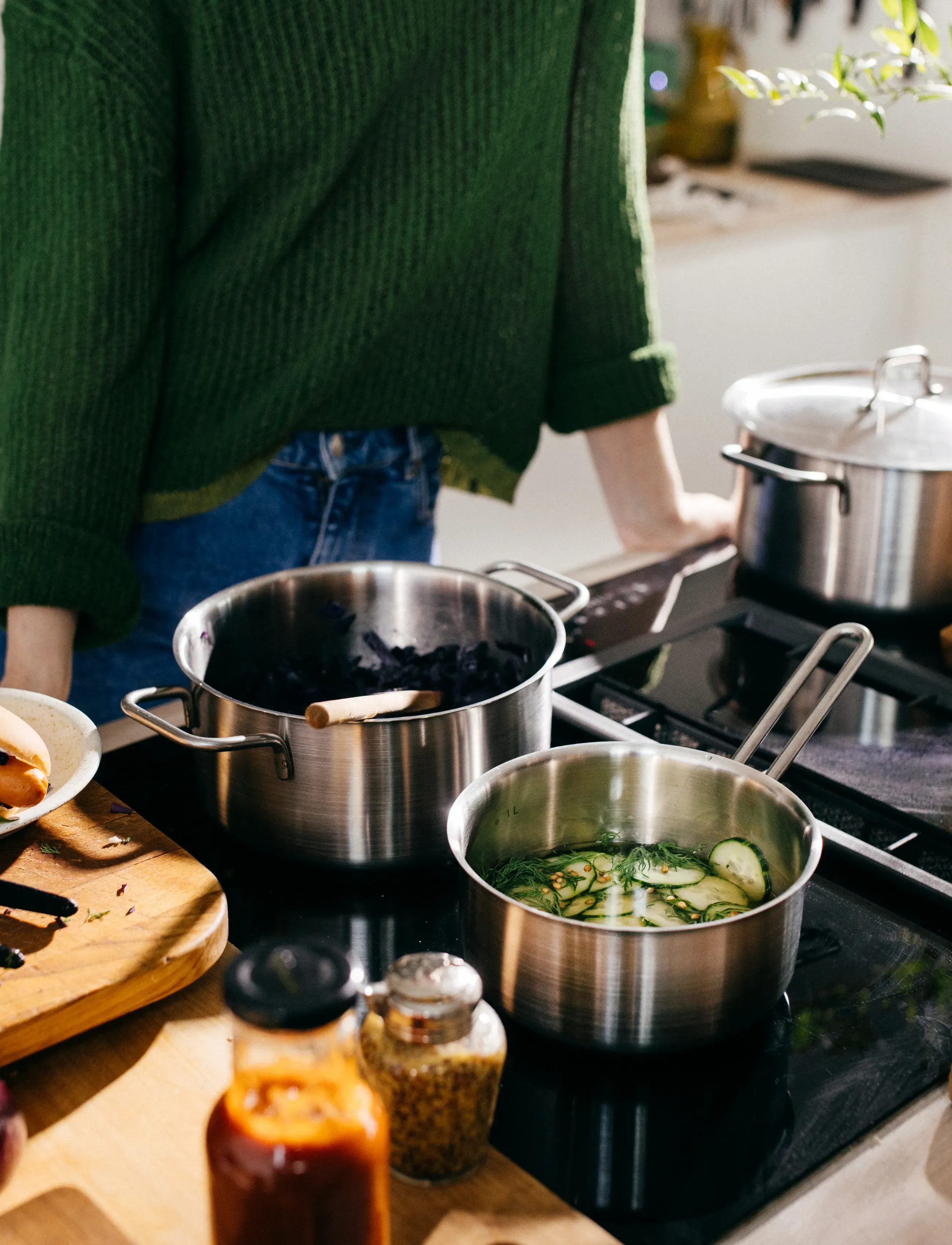 Fiskars Mc Casserole Set W/Steel Lids 3Pc, 3 PCS, Pots & Pans, Silber - Saucepan Sets, Homeware