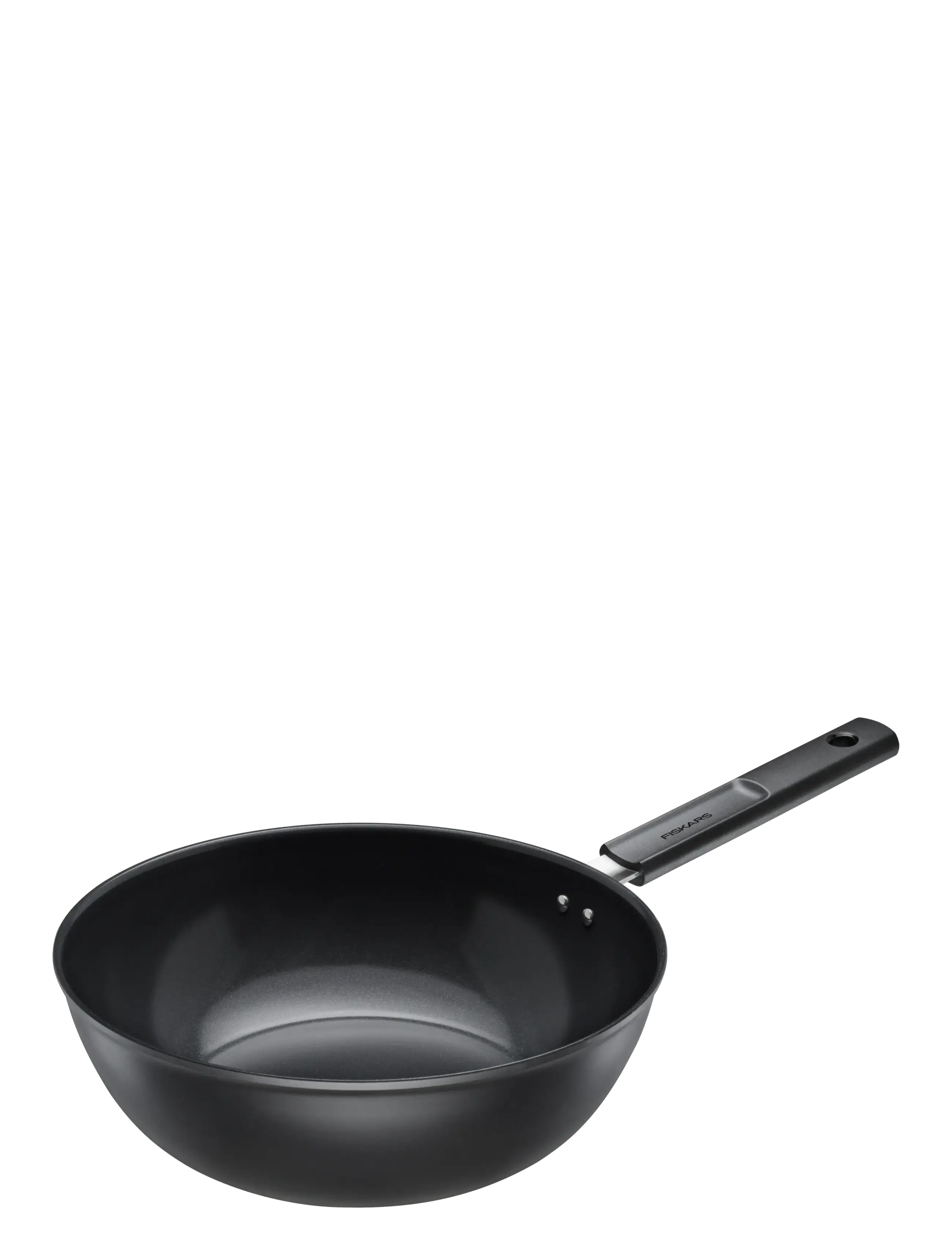 Fiskars - Hard Face wok 28cm/4,5L - woks - black - 3