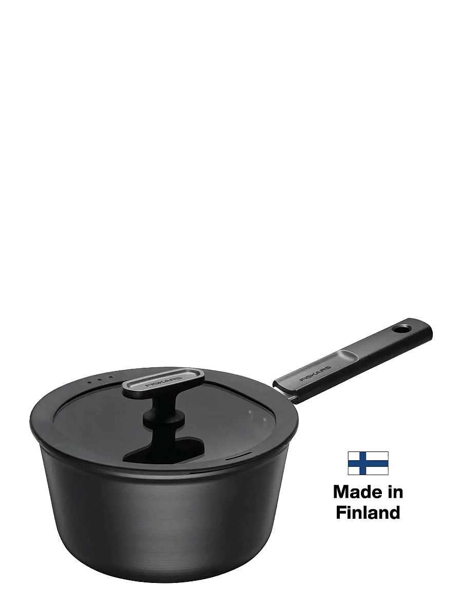 Fiskars - Hard Face saucepan 2,5L w/lid - mērces katliņi un cepešpannas - black - 1