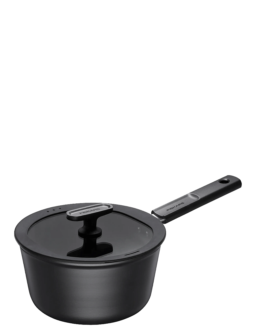 Fiskars - Hard Face saucepan 2,5L w/lid - mērces katliņi un cepešpannas - black - 2