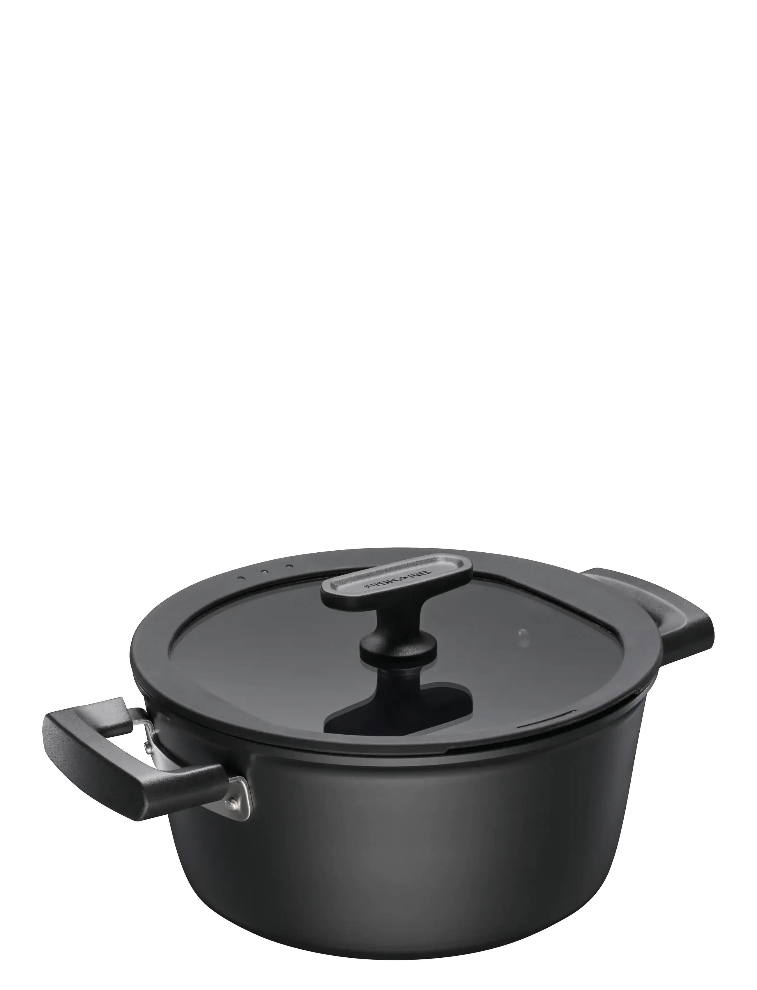 FISKARS Hard Face Casserole 3,5L W/Lid Schwarz - 3.5 L - Unisex