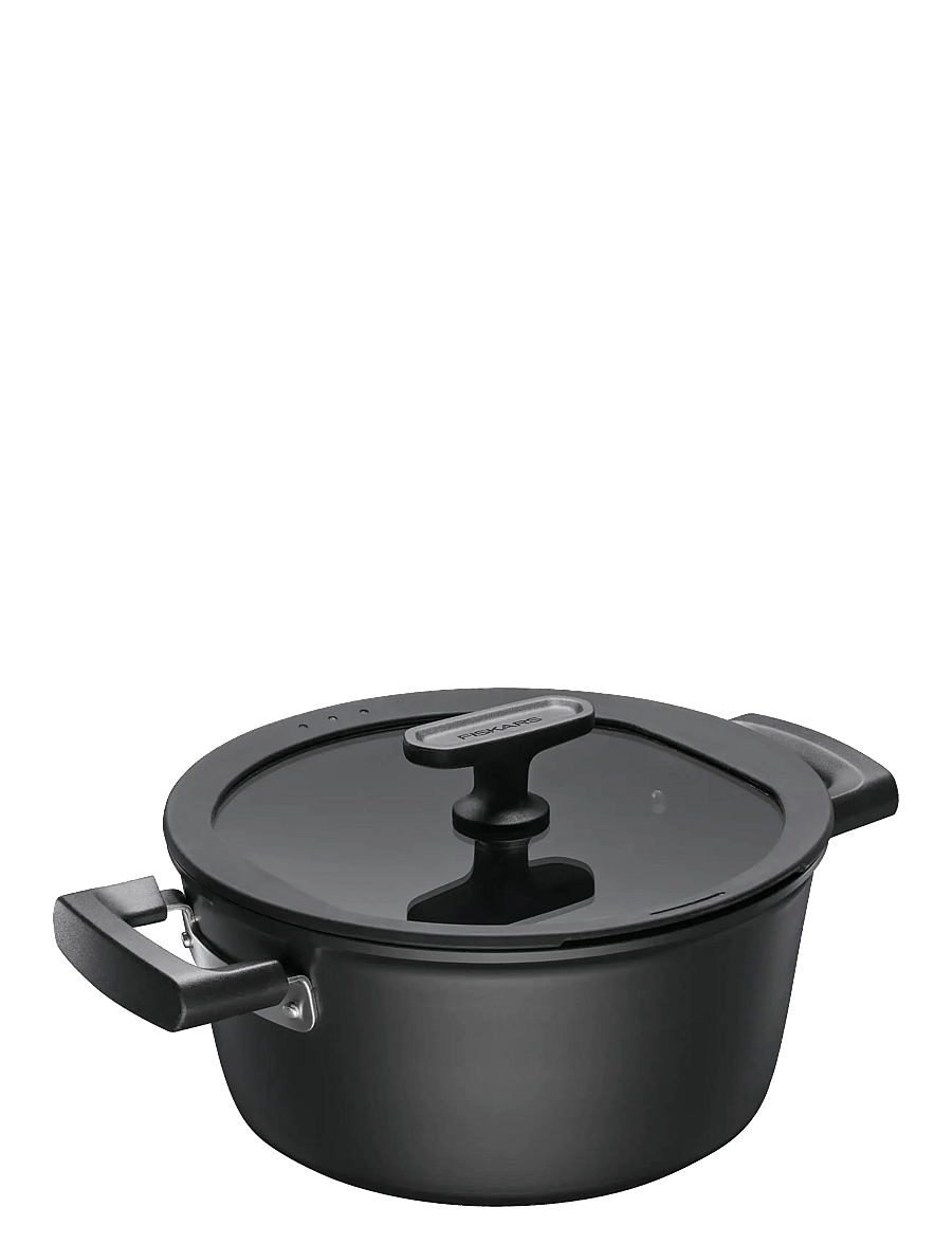 Fiskars - Hard Face casserole 3,5L w/lid - pajad - black - 1