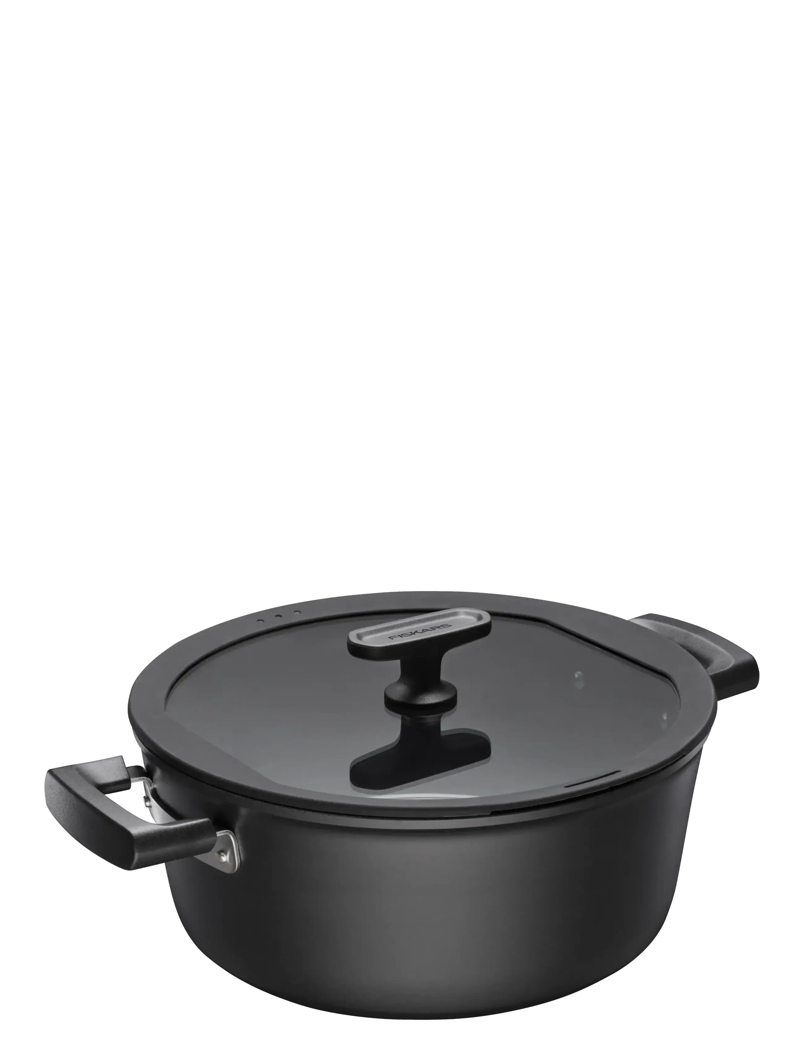 Fiskars Hard Face casserole 5L w/lid - Sautēšanas trauki - BLACK / black