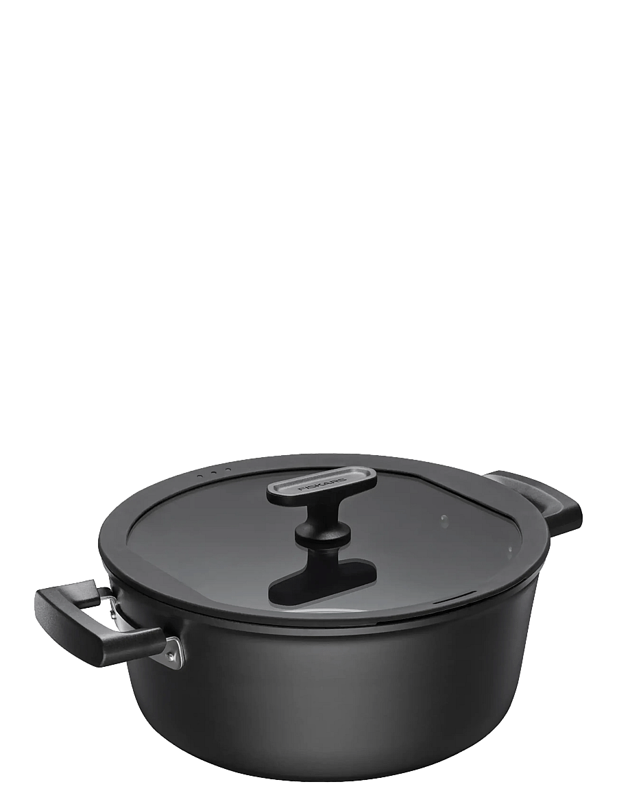 Fiskars - Hard Face casserole 5L w/lid - auflaufformen - black - 0