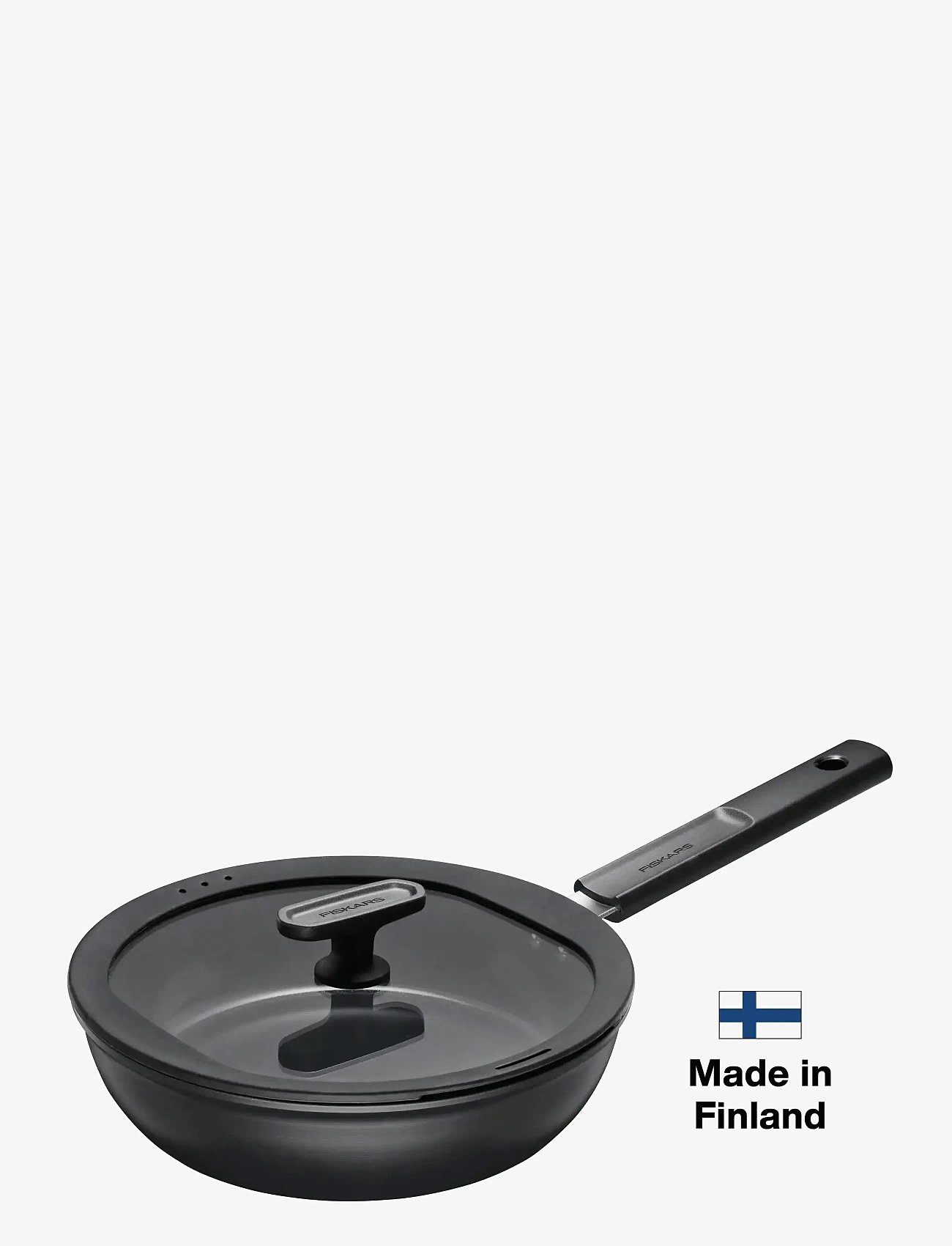 Fiskars - Hard Face sauté pan 24cm w/lid - schmorpfannen & sauteusen - black - 0