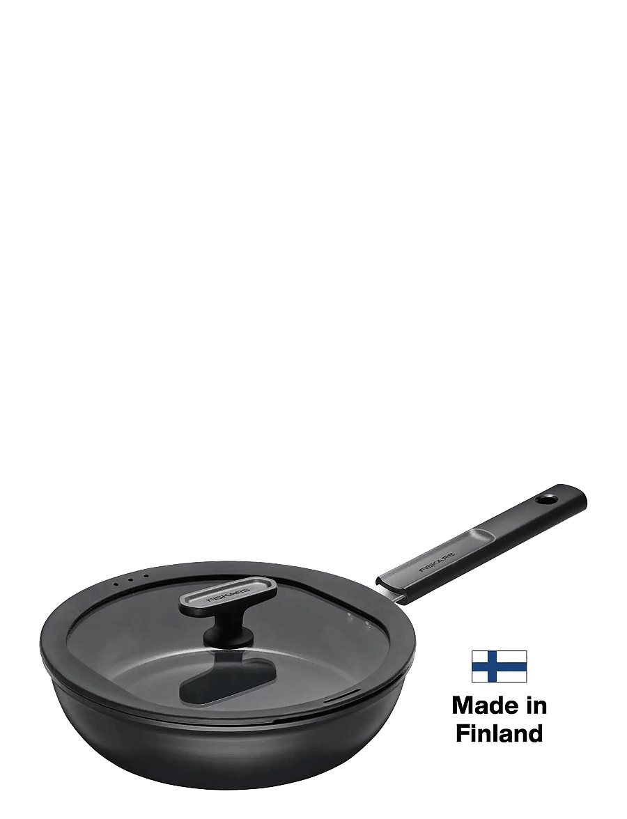 Fiskars - Hard Face sauté pan 24cm w/lid - paistokasarit - black - 0