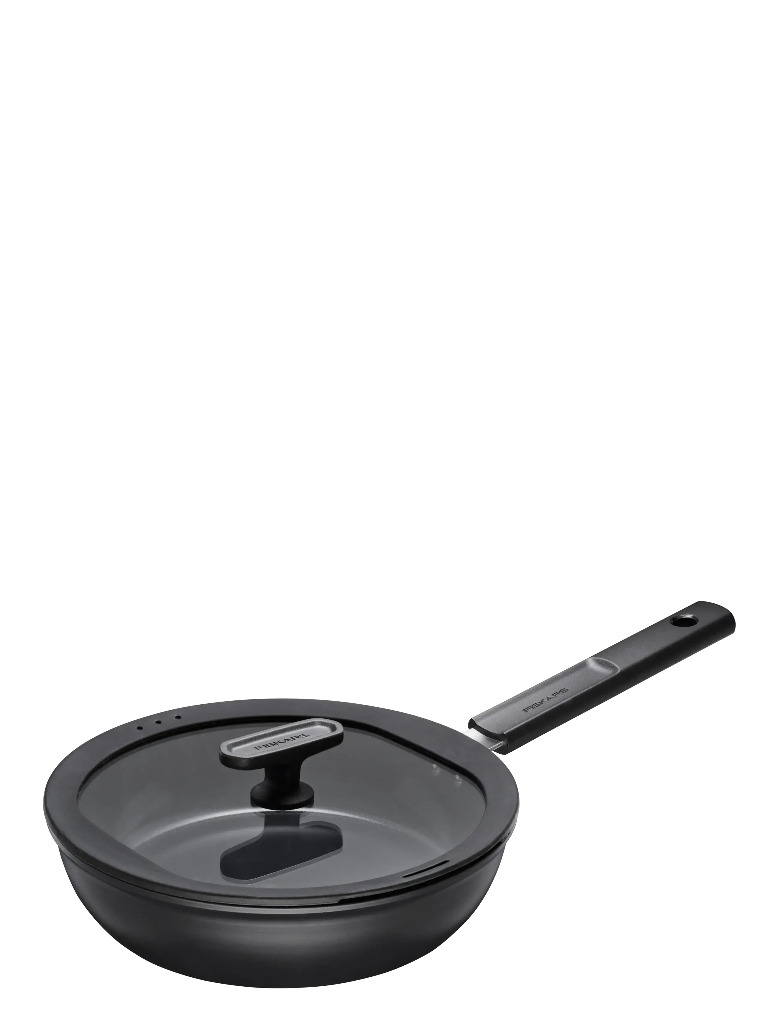 Fiskars - Hard Face sauté pan 24cm w/lid - saucier & sauté pans - black - 3