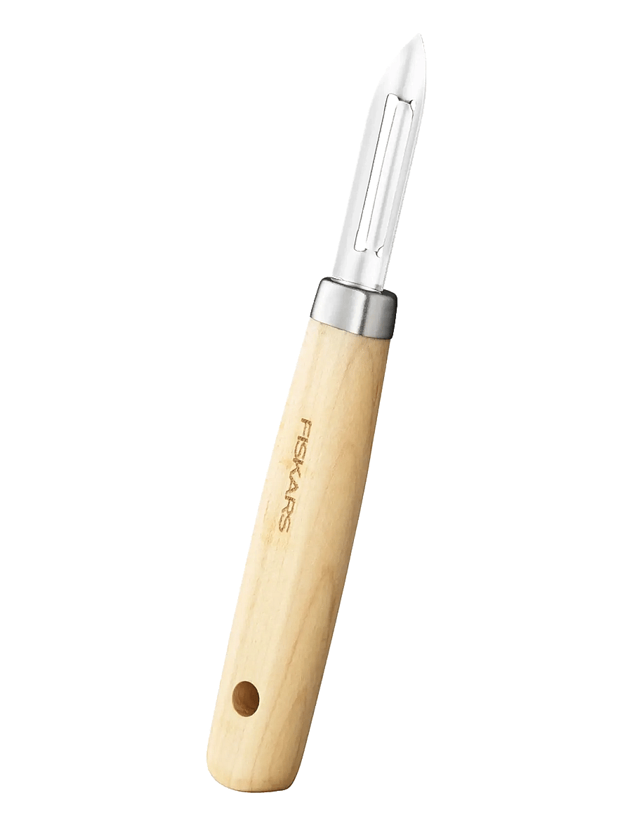 Fiskars - Folken Peeler fixed blade FSC - kartoffelschäler - wood - 1