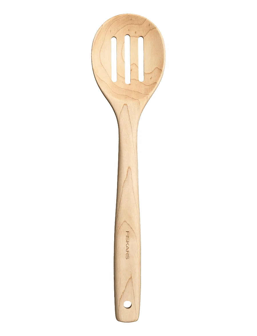Fiskars - Folken Spoon with grooves FSC - löffel & schöpflöffel - wood - 0