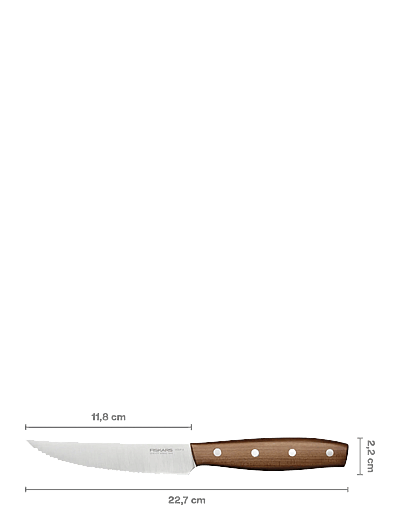 Fiskars Folken Tomato knife 12cm FSC - Couteaux de cuisine et accessoires pour couteaux - WOOD/SILVER / natural