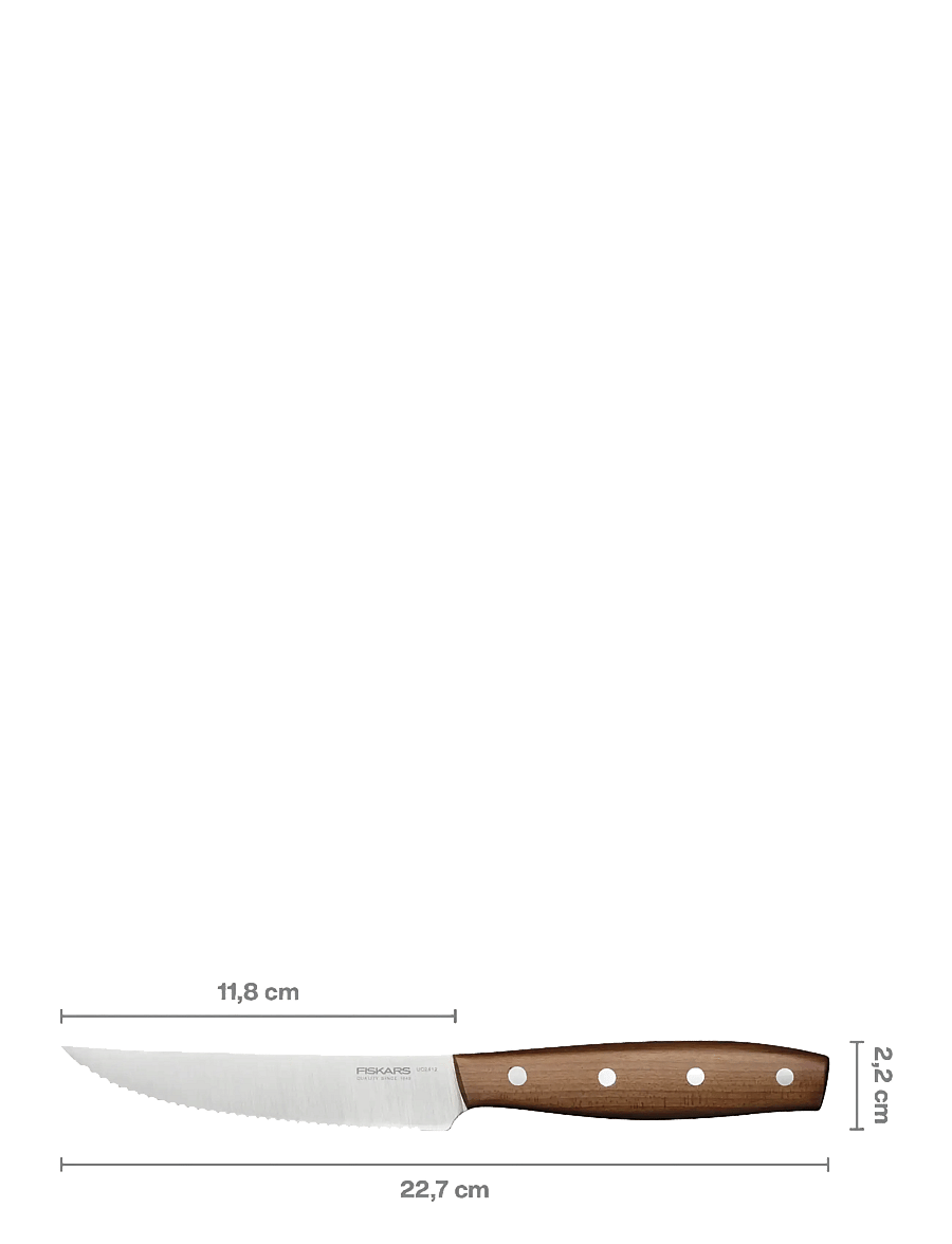 Fiskars - Folken Tomato knife 12cm FSC - wood/silver - 0