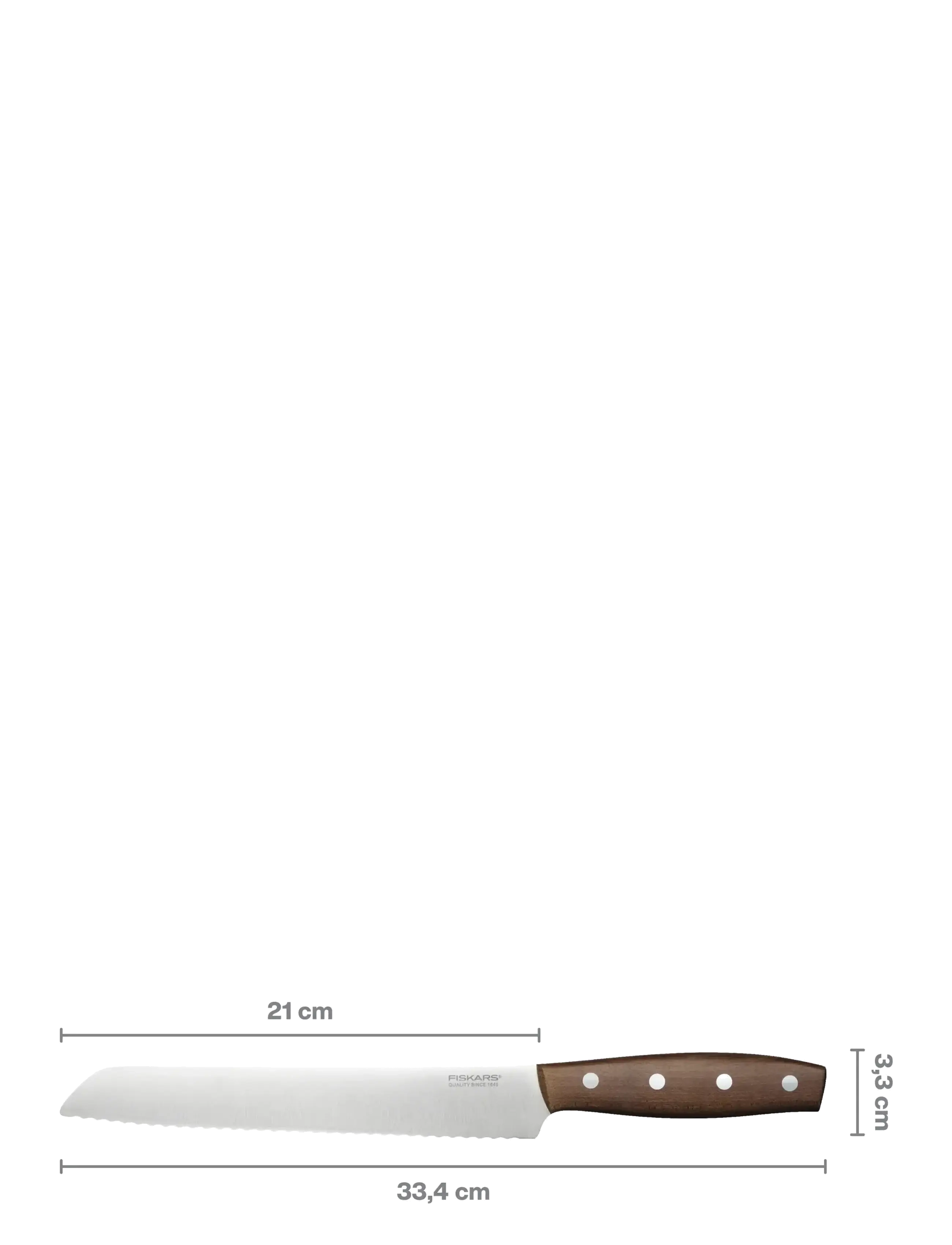Fiskars Folken Bread Knife 21cm Fsc, 21 cm, Knive Og Tilbehør > Brødknive, Unisex