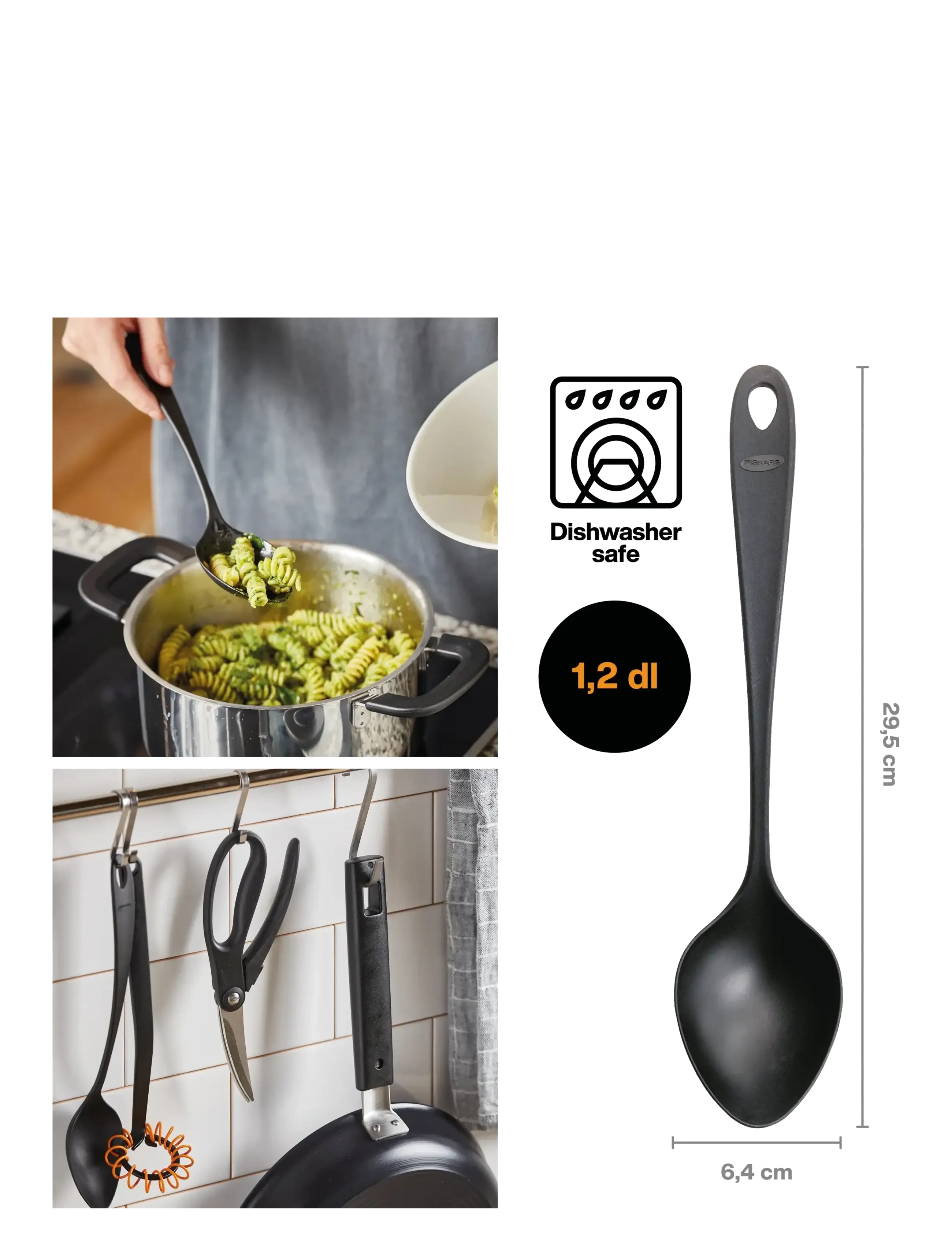 Fiskars - Essential Spoon NEW - black - 1