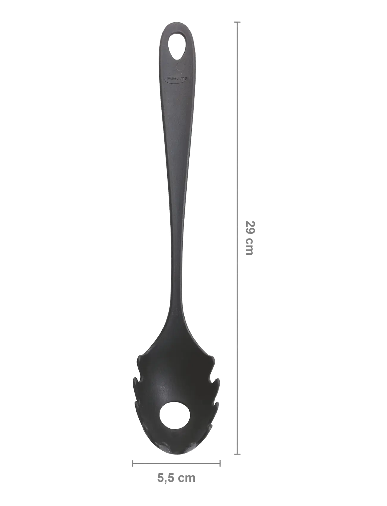 Fiskars Essential Pasta Spoon New, 28.5 cm, Black, Køkkenredskaber > Skeer Og Øser, Unisex