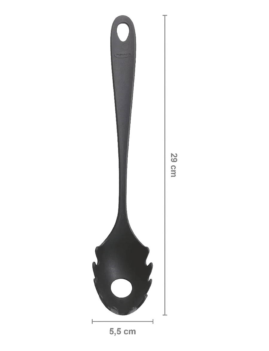 Fiskars - Essential Pasta Spoon NEW - lusikad, kulbid ja pannilusikad - black - 0