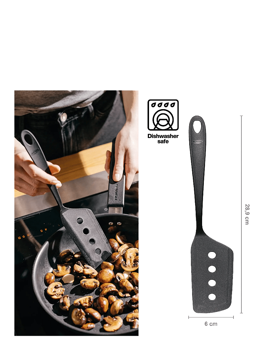 Fiskars - Essential Spatula NEW - tõstelusikad ja spaatlid - black - 1