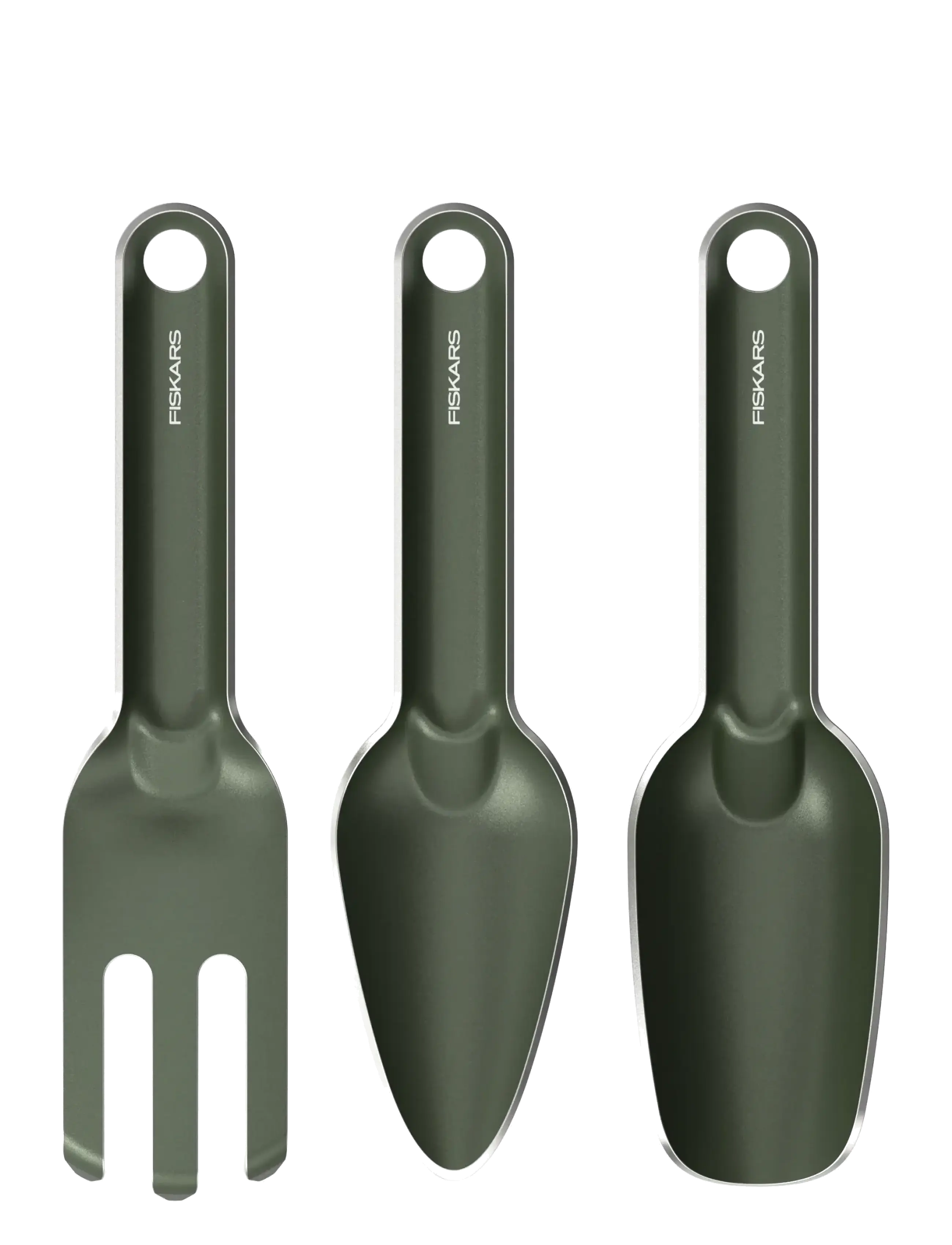 Fiskars - Plant Care Soil Tool Set 3pc - aiatööriistad - green - 1