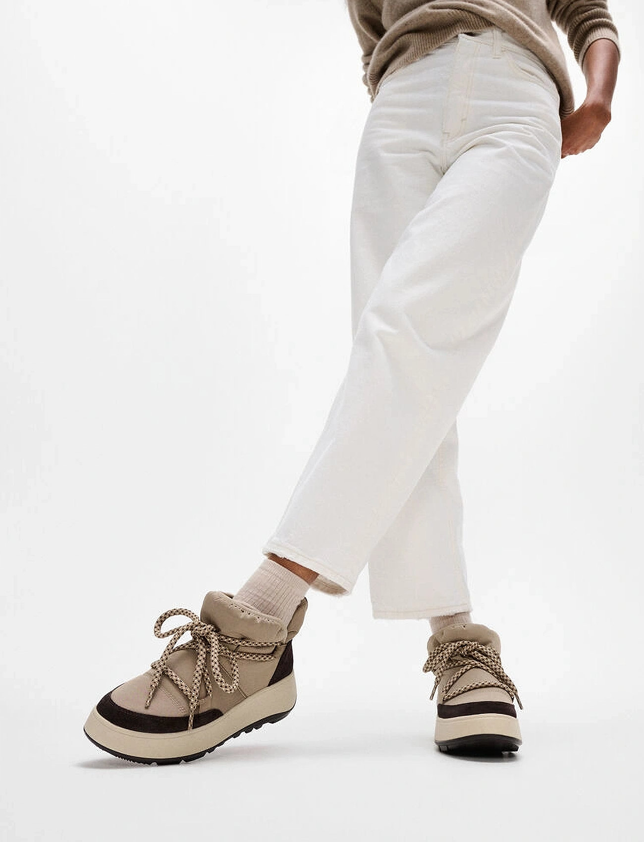 FitFlop F-Mode W/Resistant Biofleece Mesh Flatform Booties - - EU42 1