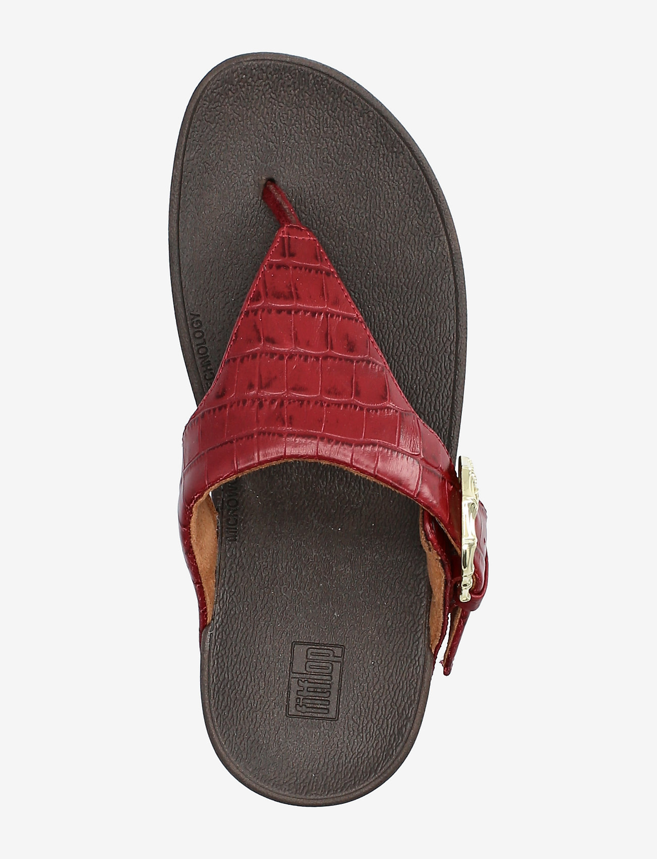 FitFlop - LOTTIE CROCO TOE-THONGS - maroon - 3