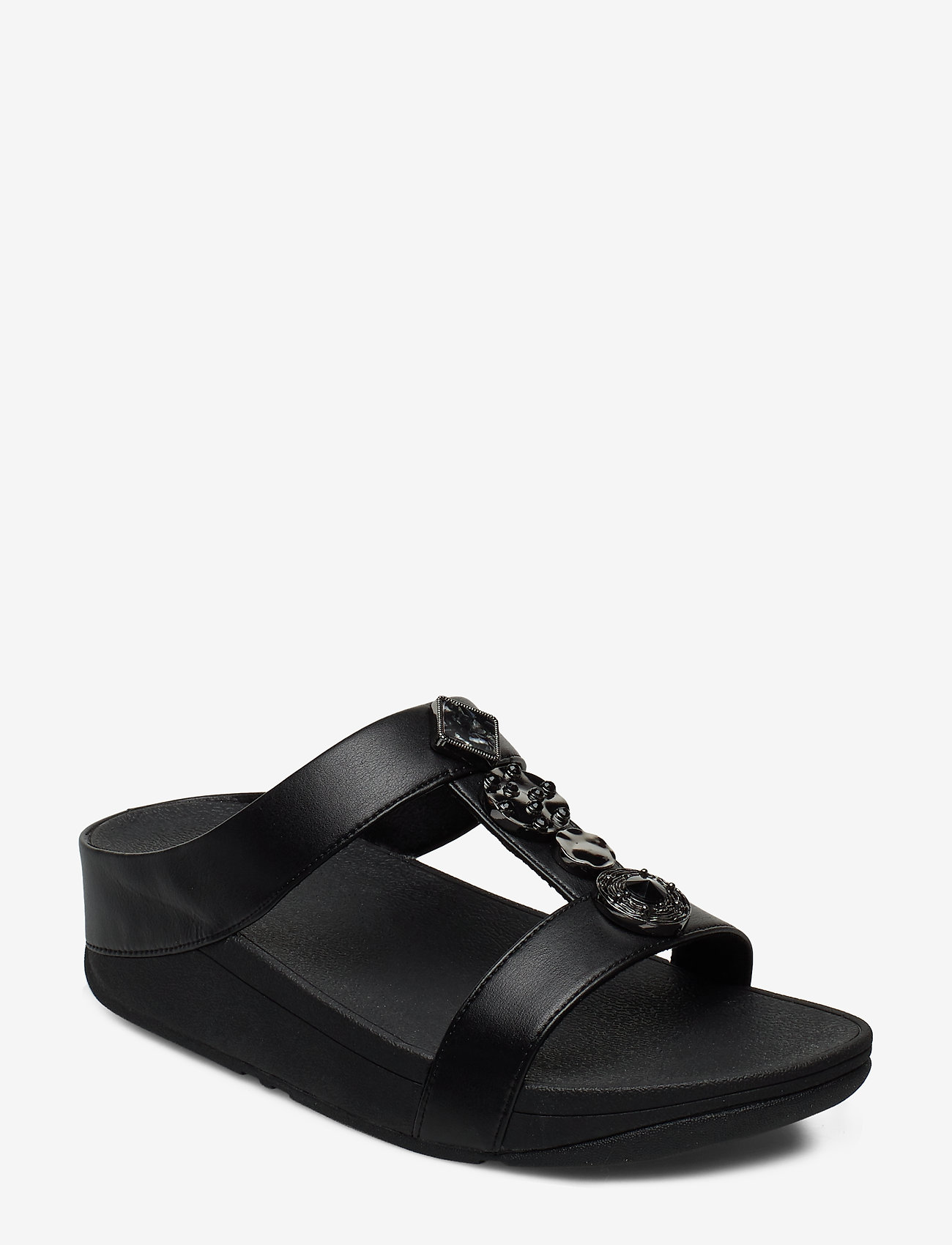 FitFlop - FINO CIRCLE H-BAR SLIDES - black - 0
