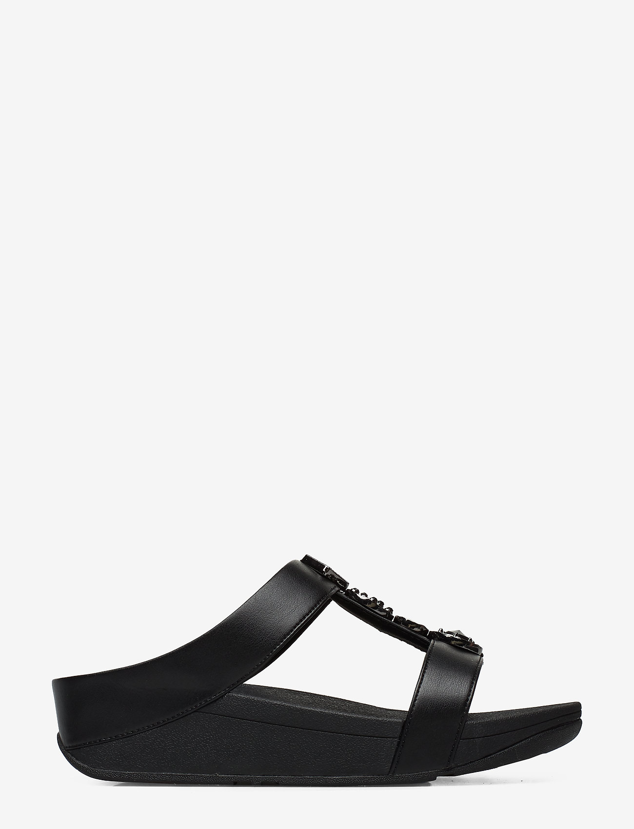 FitFlop - FINO CIRCLE H-BAR SLIDES - black - 1