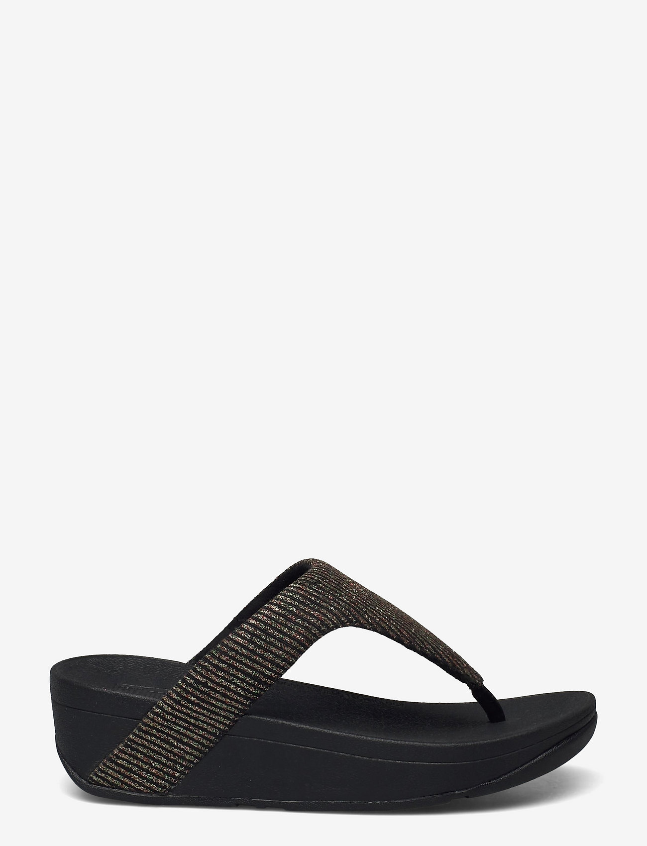 FitFlop - LOTTIE GLITTER STRIPE TOE-THONGS - all black - 1