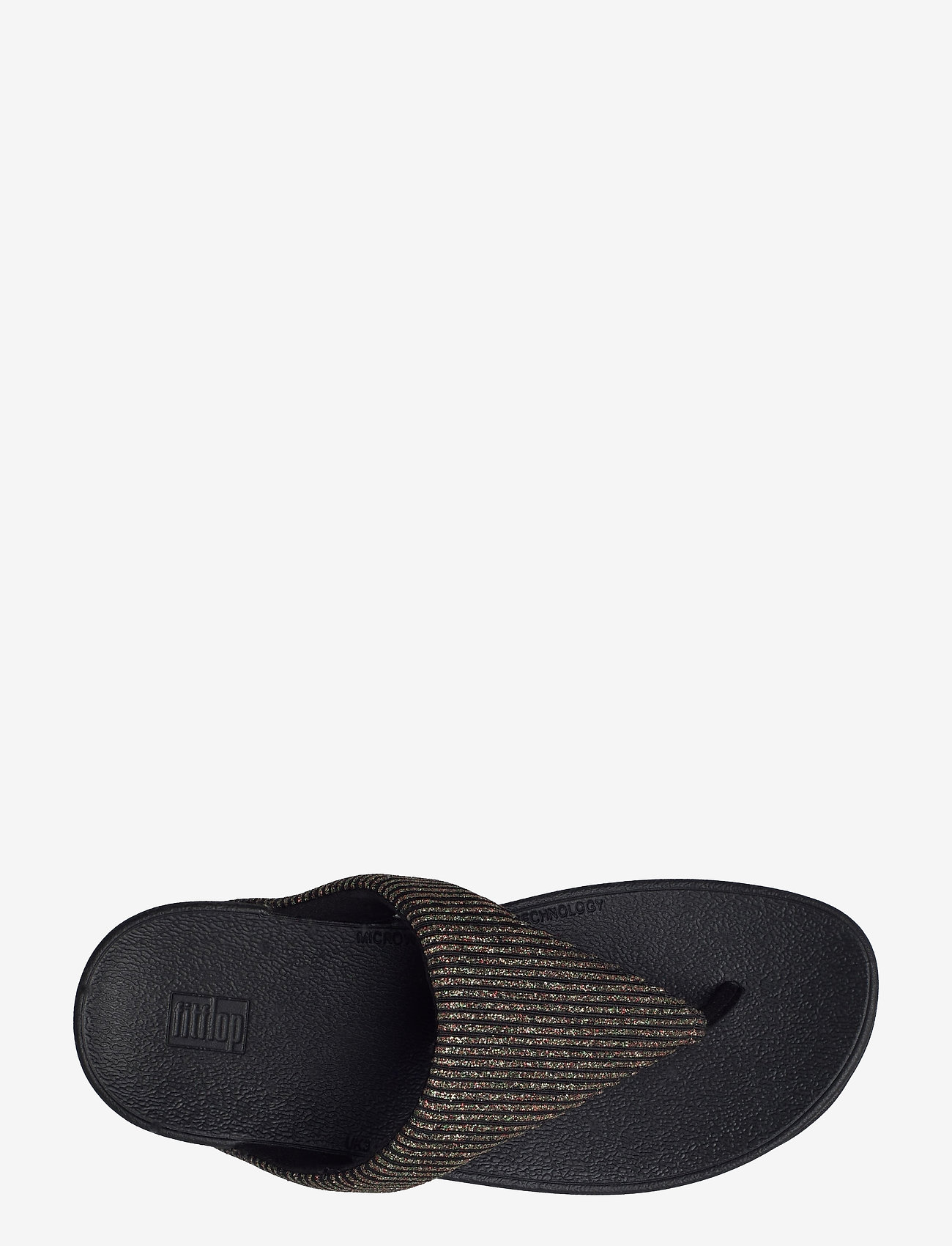 FitFlop - LOTTIE GLITTER STRIPE TOE-THONGS - all black - 3
