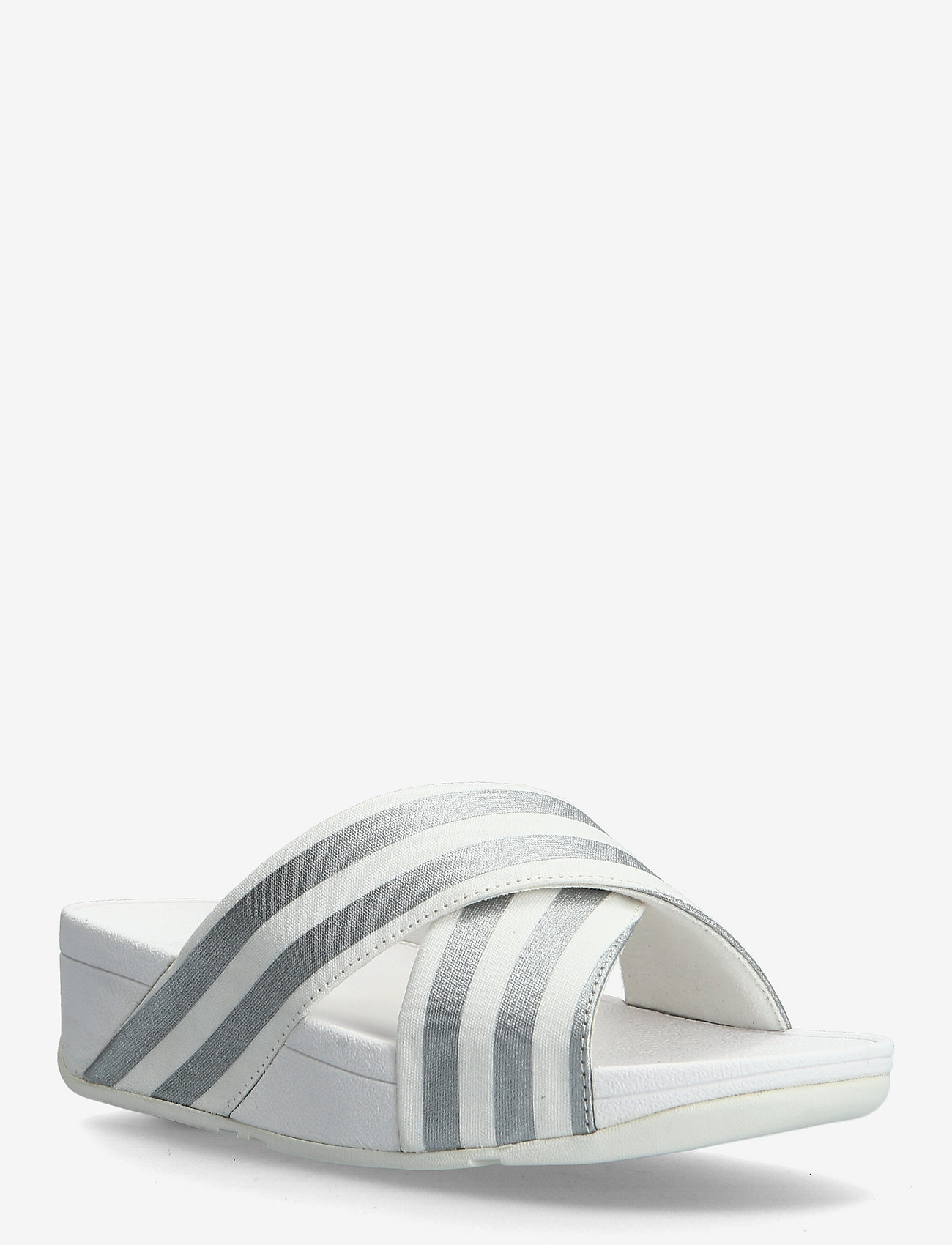 FitFlop - LULU METALLIC STRIPE SLIDES - urban white/silver - 0