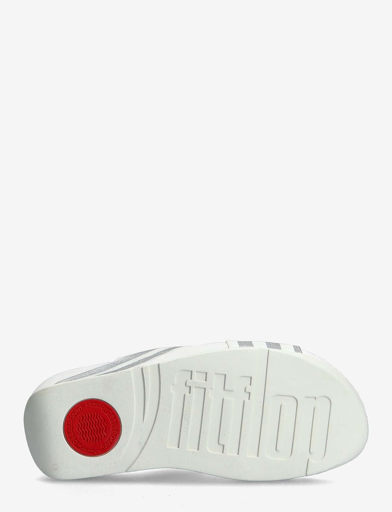 FitFlop - LULU METALLIC STRIPE SLIDES - urban white/silver - 4
