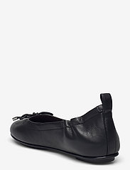 FitFlop - ALLEGRO BOW LEATHER BALLERINAS - party wear at outlet prices - all black - 2