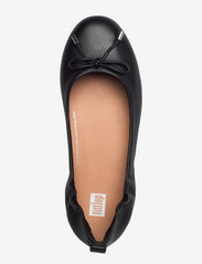 FitFlop - ALLEGRO BOW LEATHER BALLERINAS - juhlamuotia outlet-hintaan - all black - 3