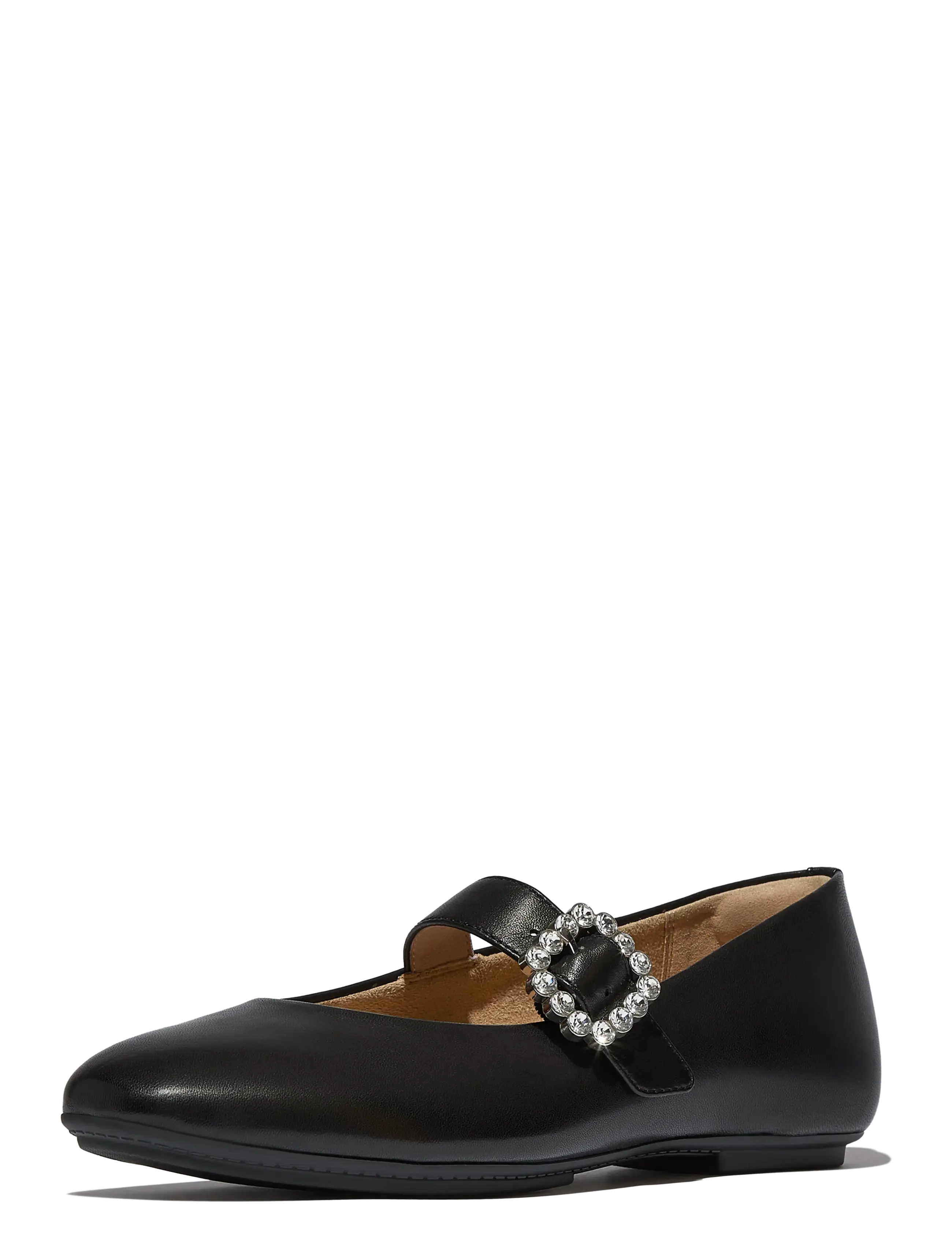 FitFlop - DELICATO CRYSTAL-BUCKLE LEATHER MARY JANES - black - 2