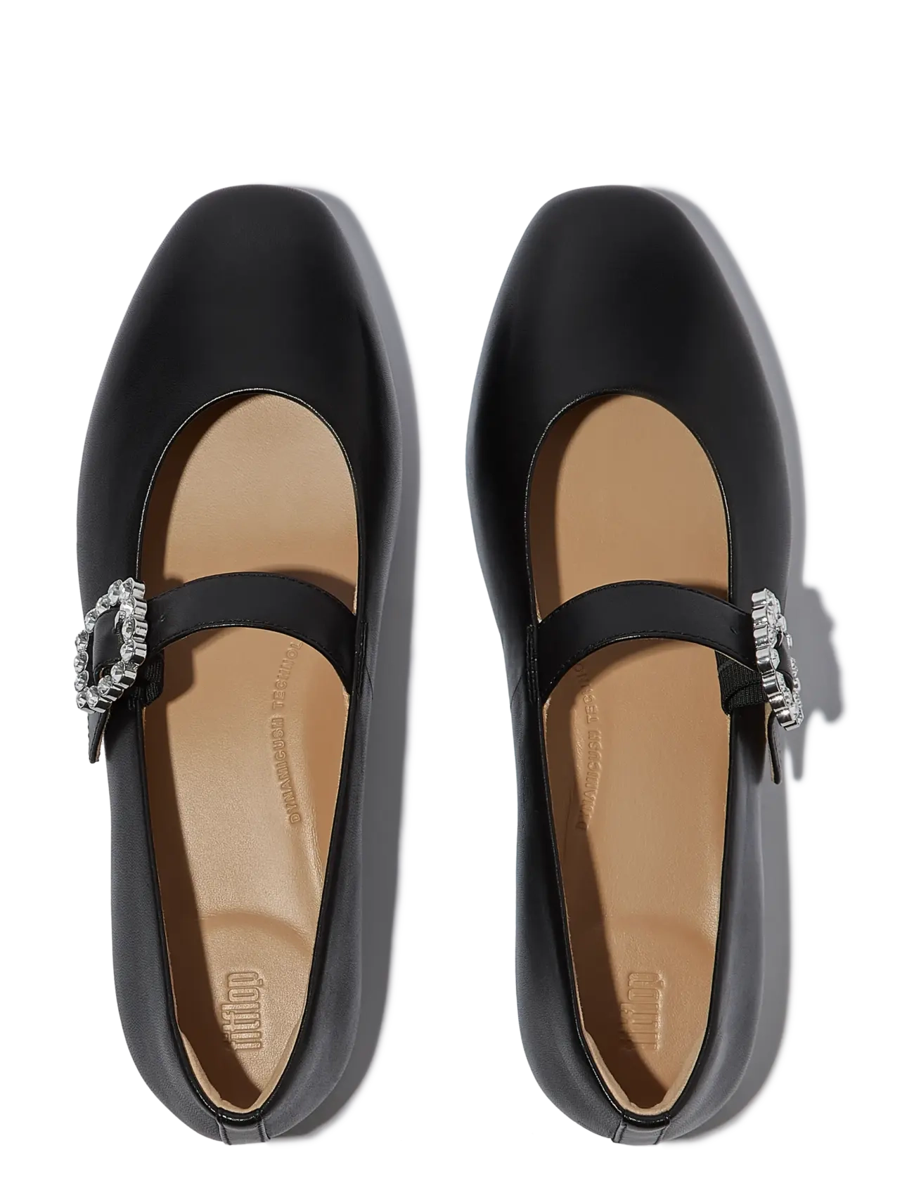 FitFlop - DELICATO CRYSTAL-BUCKLE LEATHER MARY JANES - black - 3