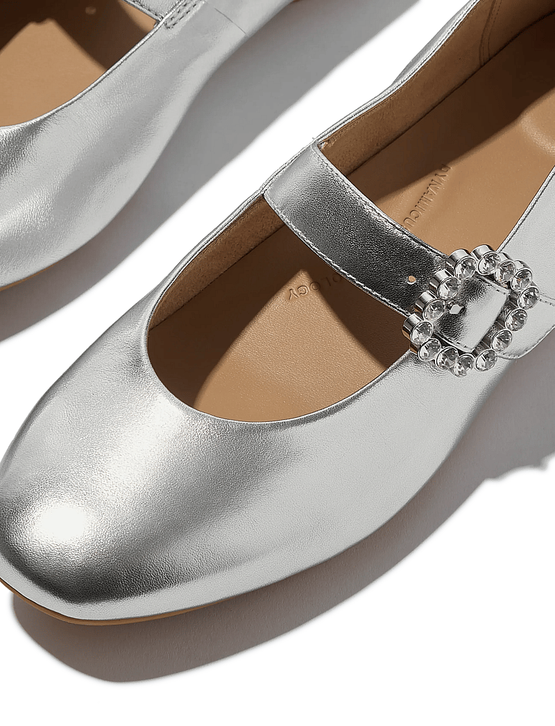 FitFlop - DELICATO CRYSTAL-BUCKLE LEATHER MARY JANES - speciella tillfällen - silver - 4