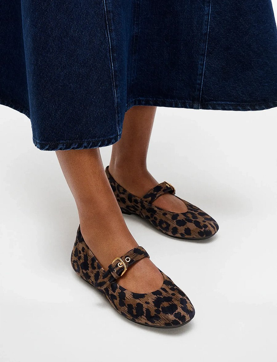 FitFlop - DELICATO LEOPARD SUEDE MARY JANES - chocolate mix - 0
