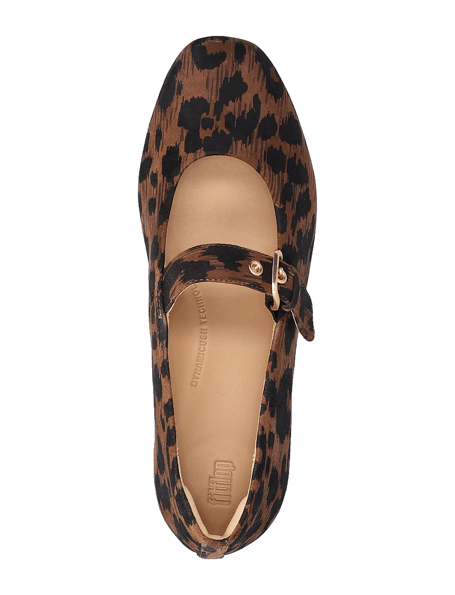FitFlop - DELICATO LEOPARD SUEDE MARY JANES - chocolate mix - 4