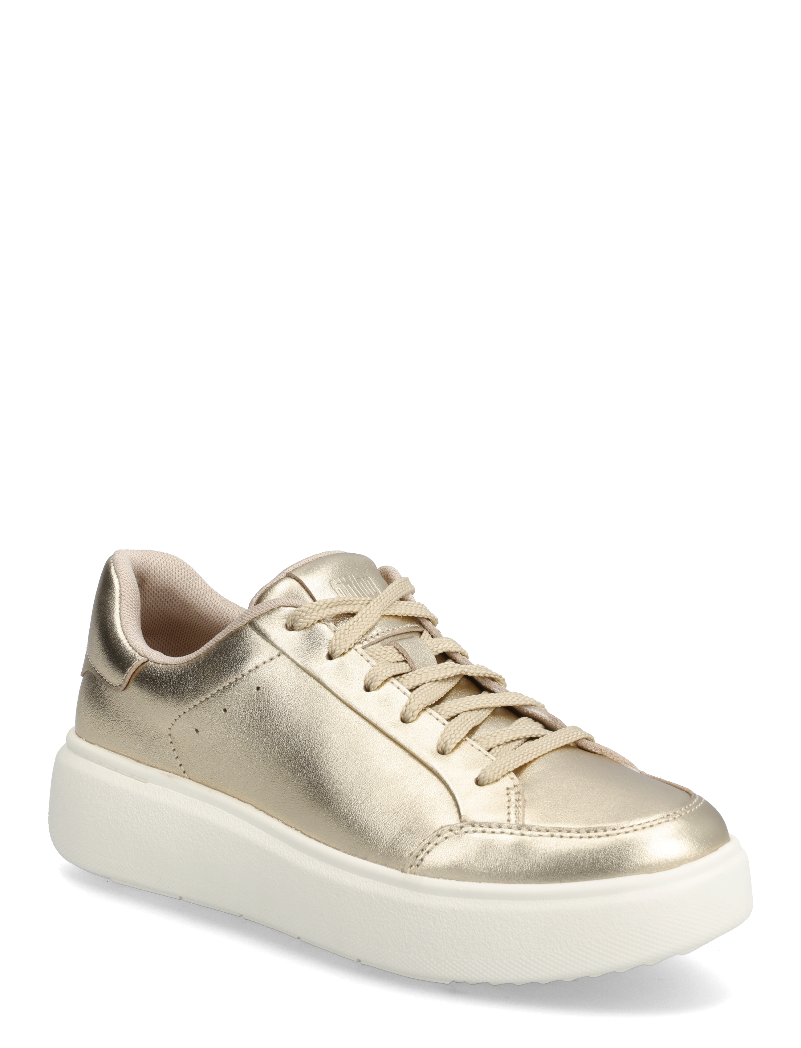 FitFlop RTG METALLIC-LEATHER SNEAKERS - Everyday Style - PLATINO / gold