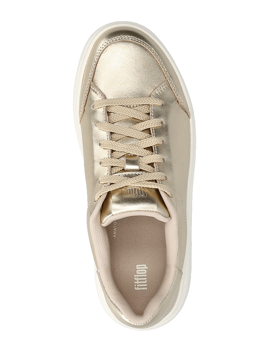 FitFlop - RTG METALLIC-LEATHER SNEAKERS - låga sneakers - platino - 4