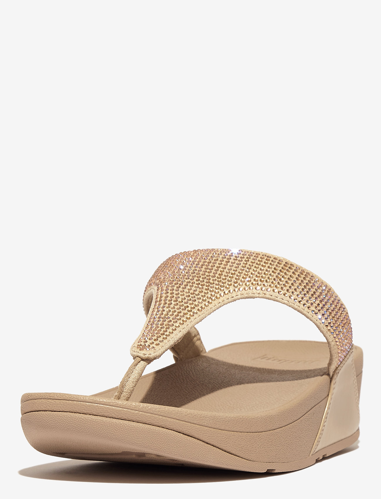 FitFlop - LULU CRYSTAL EMBELLISHED TOE-POST SANDALS - plateau-sandalen - latte beige - 1
