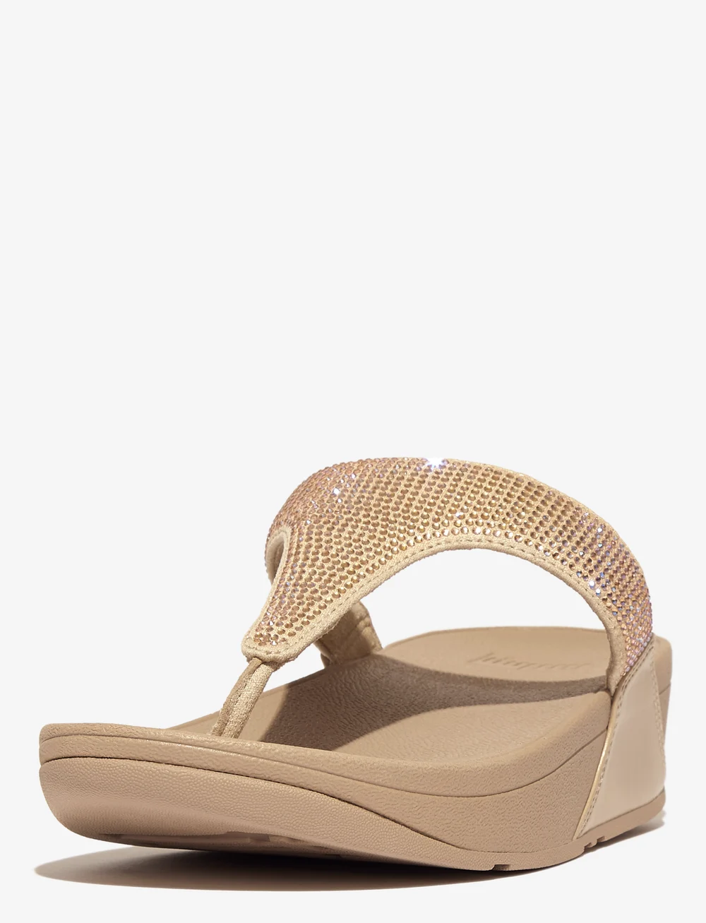 FitFlop - LULU CRYSTAL EMBELLISHED TOE-POST SANDALS - plateau-sandalen - latte beige - 1
