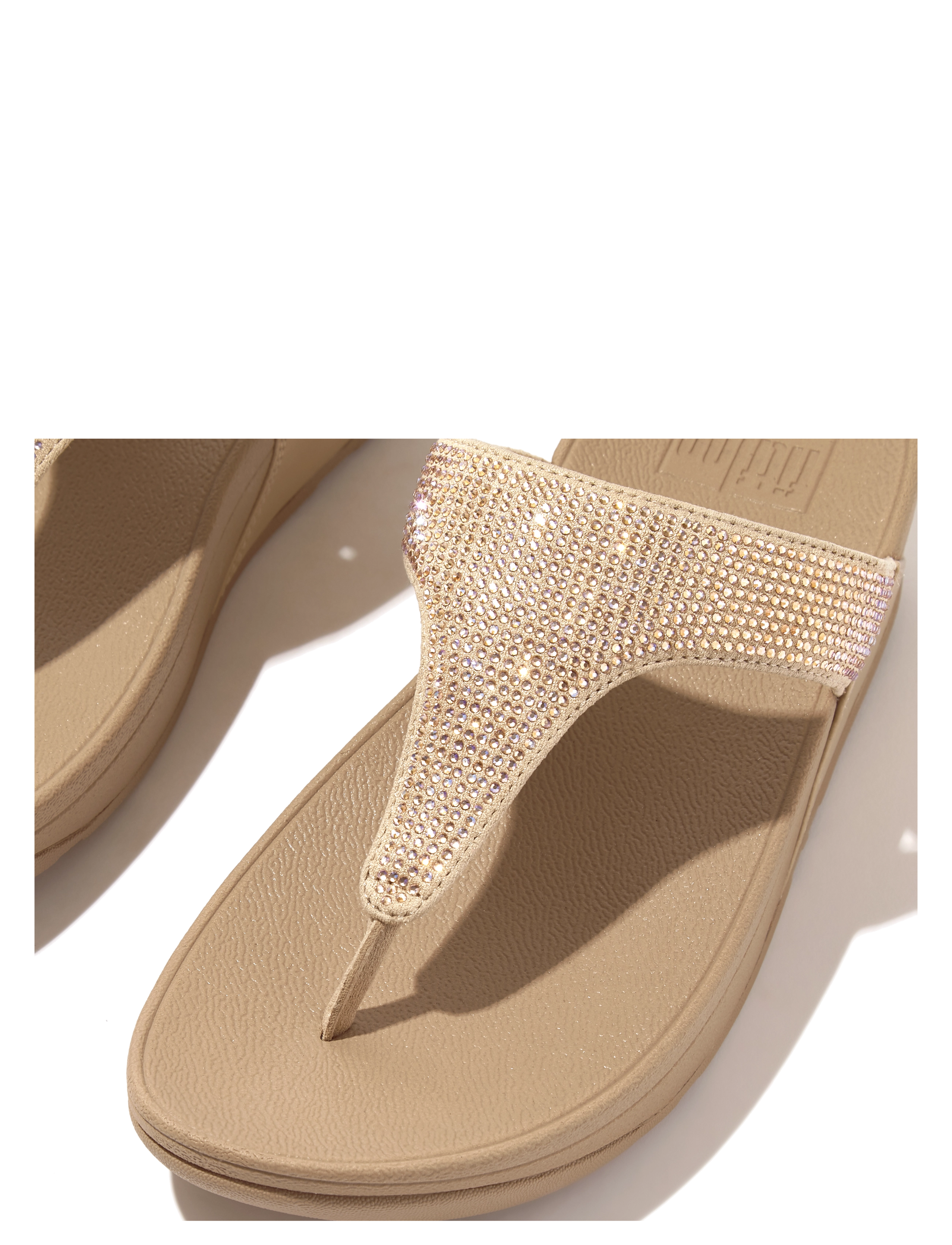 FitFlop - LULU CRYSTAL EMBELLISHED TOE-POST SANDALS - sandały na platformie - latte beige - 2