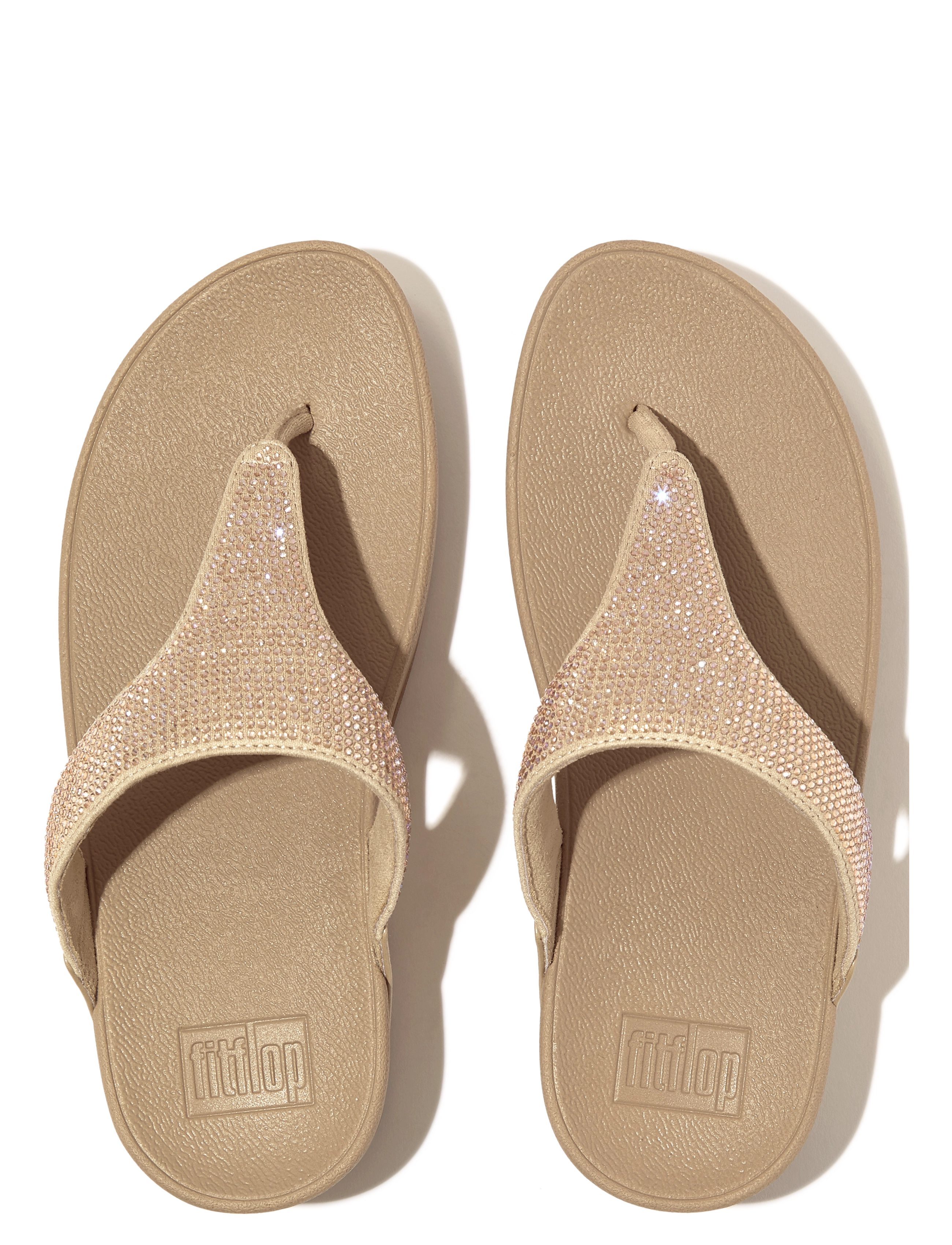 FitFlop - LULU CRYSTAL EMBELLISHED TOE-POST SANDALS - sandały na platformie - latte beige - 3