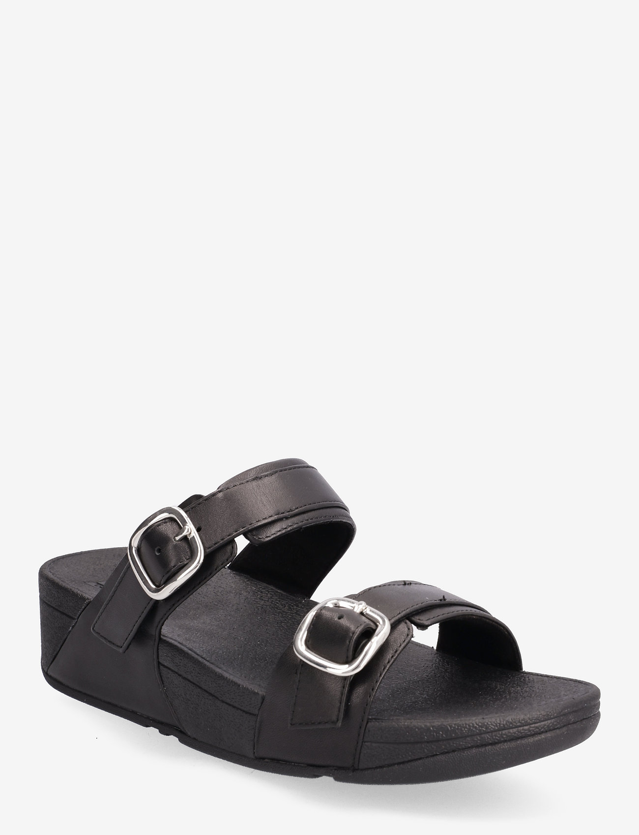 FitFlop - LULU ADJUSTABLE LEATHER SLIDES - all black - 0