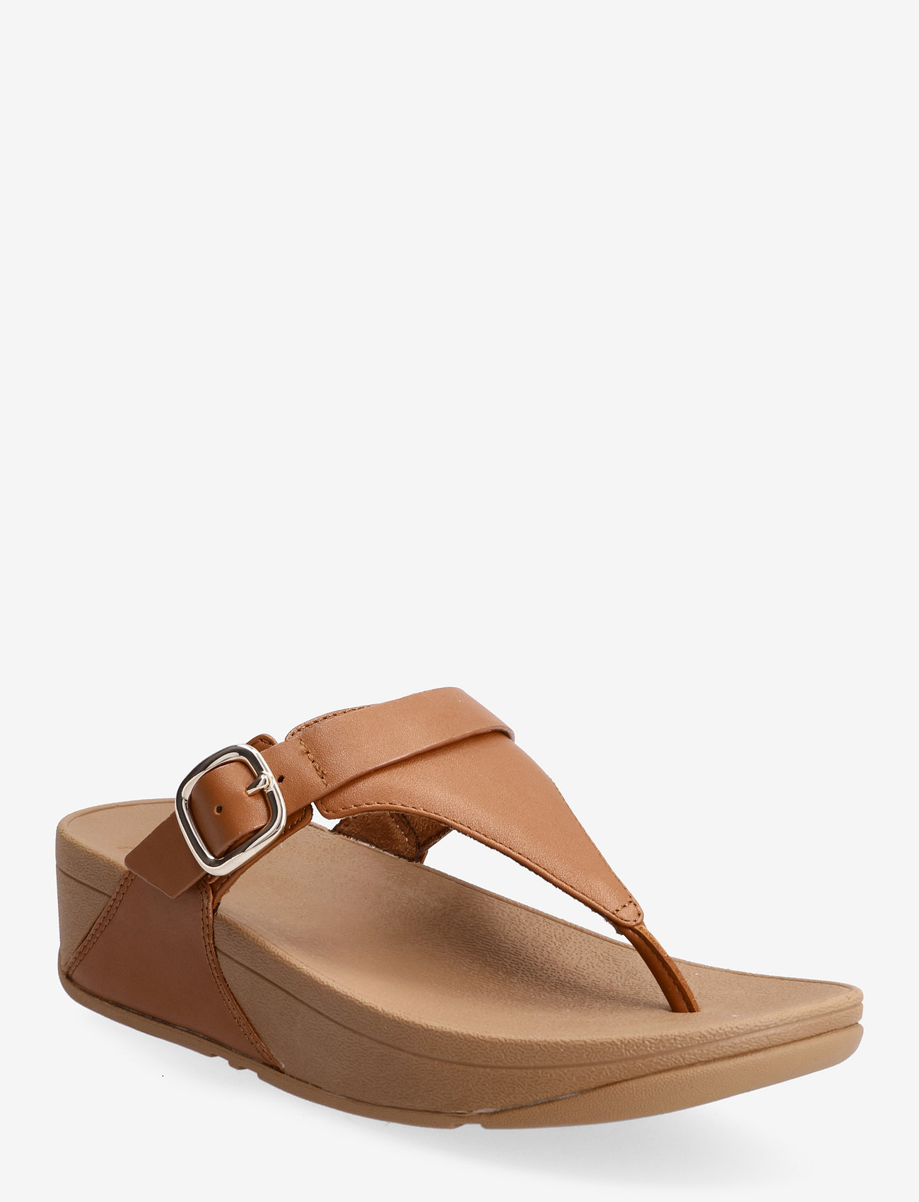 FitFlop - LULU ADJUSTABLE LEATHER TOE-POST SANDALS - light tan - 0