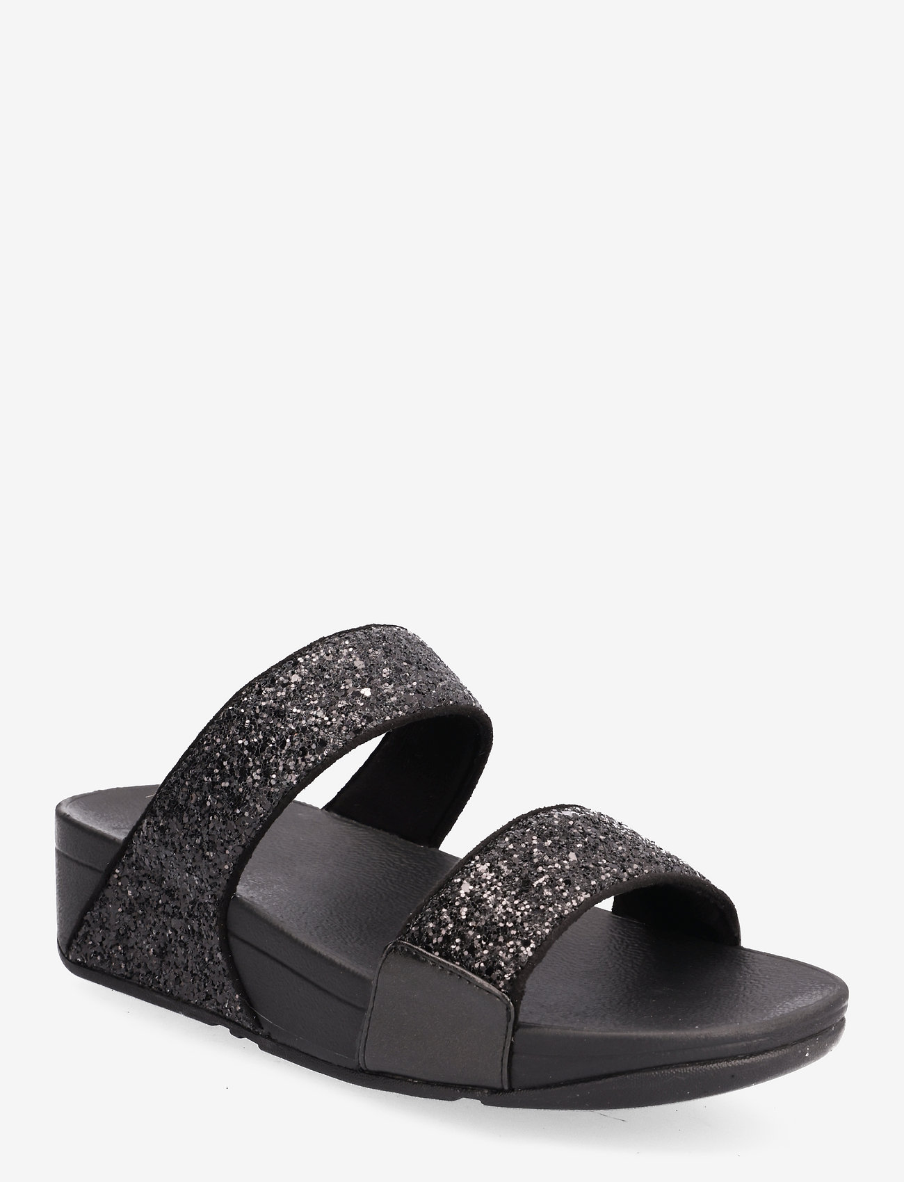 FitFlop - LULU GLITTER SLIDES - płaskie sandały - black glitter - 0