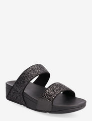 FitFlop - LULU GLITTER SLIDES - flat sandals - black glitter - 0